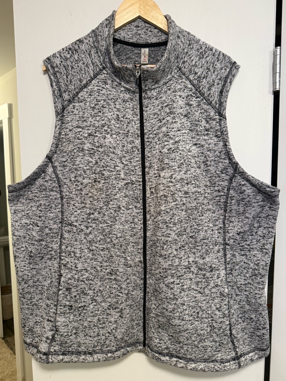 Exertek Women’s 3X Gray Marled Fleece Full Zip Vest